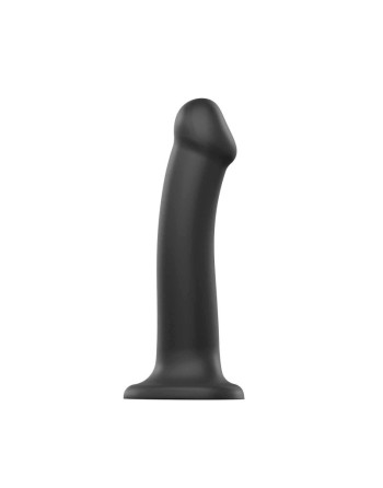 dildo double densité semi realiste  noir  strap on me