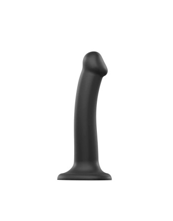 dildo double densité semi realiste  noir  strap on me