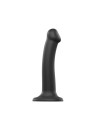 dildo double densité semi realiste  noir  strap on me