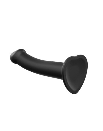 dildo double densité semi realiste  noir  strap on me