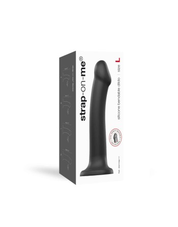 dildo double densité semi realiste  noir  strap on me