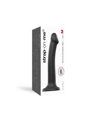 dildo double densité semi realiste  noir  strap on me