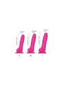 sliding skin  dildo réaliste  fuchsia  strap on me