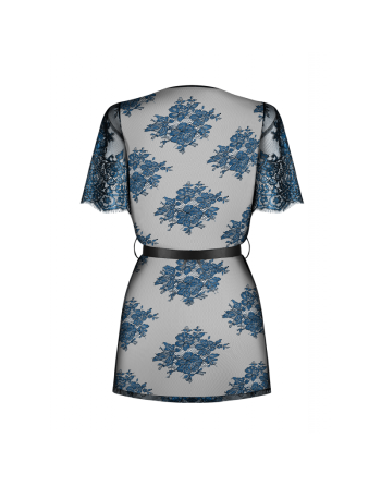 tendance sensuelle : peignoir bleu yassmyne de la marque obsessive 