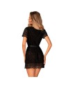 tendance sensuelle : peignoir noir giully de la marque obsessive 