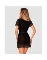 tendance sensuelle : peignoir noir giully de la marque obsessive 