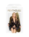 peignoir noir hypnotic power de la marque de lingerie sexy penthouse