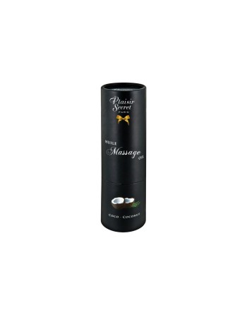 votre  en cosmétiques intimes plaisir secret vous propose cette huile de massage noix de coco 60ml