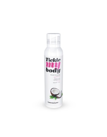 mousse crépitante de massage tickle my body au noix de coco