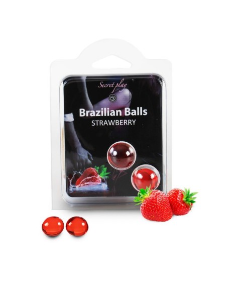  brazilian balls : boules de massage fraise 