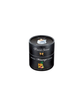 votre  en cosmétiques intimes plaisir secret vous propose cette bougie de massage fruits exotiques 80 ml