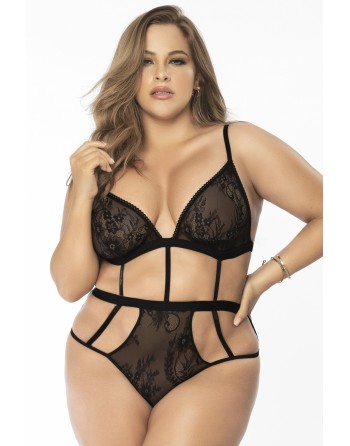 nuisette et body, ensemble 2 en 1, grande taille, de la collection mapalé, votre en lingerie sexy.