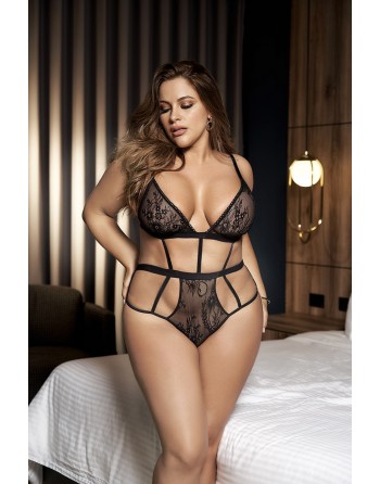 nuisette et body, ensemble 2 en 1, grande taille, de la collection mapalé, votre en lingerie sexy.