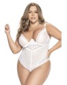 body string, grande taille, ouvert en dentelle blanche de la collection mapalé, de nuisette et body sexy