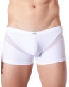  lingerie homme : boxer blanc avec bandes résille