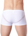  lingerie homme : boxer blanc avec bandes résille