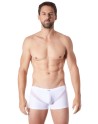  lingerie homme : boxer blanc avec bandes résille