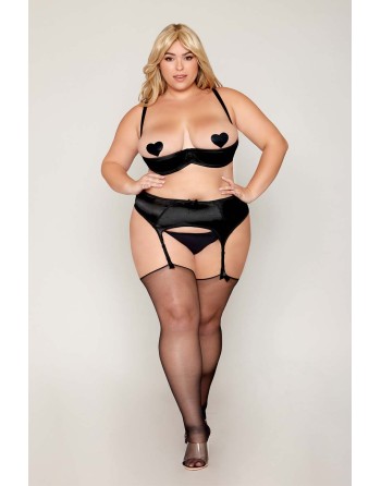 soutiengorge ouvert et demiseins à armatures sexy, grande taille