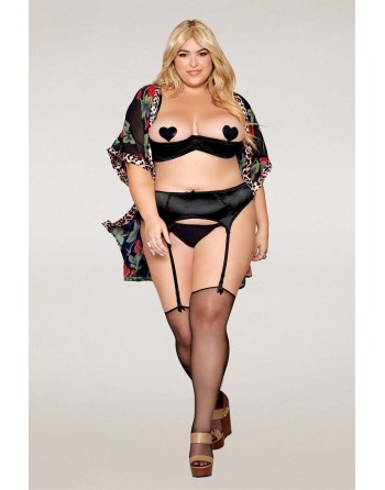 soutiengorge ouvert et demiseins à armatures sexy, grande taille