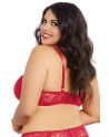  lingerie sexy : soutiengorge rouge seins nus grande taille