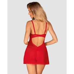 chilisa babydoll et string  rouge par tendance sensuelle