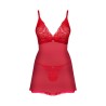 chilisa babydoll et string  rouge par tendance sensuelle