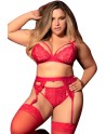  mapalé : ensemble 3 pièces grande taille rouge