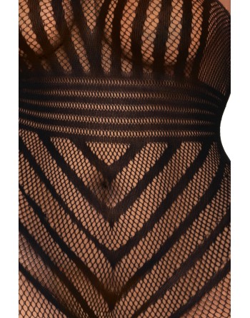 bodystocking, grande taille, noir en fine résille de la collection dreamgirl pour sublimer les silhouette de femmes.