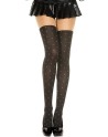  lingerie : collant fantaisie noir effet bas pois blancs