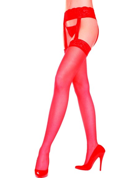  : collant sexy rouge portejarretelles