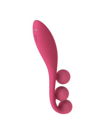 Vibromasseur triple stimulation flexible, anal, vaginale, clitoridienne Tri Ball rouge USB Satisfyer - CC597817