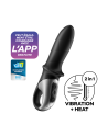 vibromasseur usb noir, chauffant et connecté hot passion satisfyer