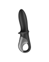 vibromasseur usb noir, chauffant et connecté hot passion satisfyer