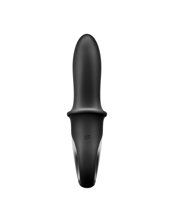 vibromasseur usb noir, chauffant et connecté hot passion satisfyer