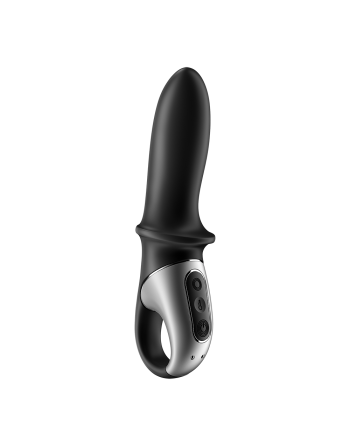 vibromasseur usb noir, chauffant et connecté hot passion satisfyer