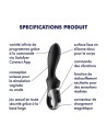 vibromasseur noir usb, chauffant, connecté heat climax de satisfyer