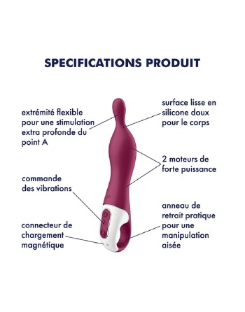 Vibromasseur Point A couleur framboise A-Mazing 1 Satisfyer - CC597766