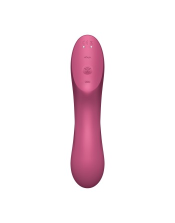 2 en 1 Stimulateur de clitoris et vibromasseur Curvy Trinity 3 rouge Satisfyer - CC597772