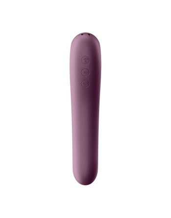 2 en 1 Stimulateur de clitoris et vibromasseur Dual kiss rouge Satisfyer - CC597774