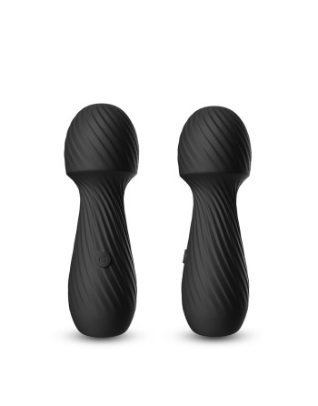  de vibromasseur de massage noir en avec 9 modes de vibrations, marque dreamy toys