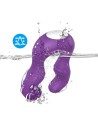 double gode violet avec 9 moteurs sur chaque côtés pour couple de femmes, sex toys lesbiennes dreamy toys