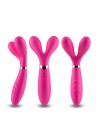 vibromasseur wand rose en forme de y avec 3 moteurs dans chaque branche, usb de la marque dreamy toys