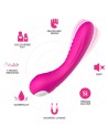  vibromasseur usb en silicone médical rose avec 9 modes de vibration en 