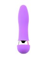  en en mini vibromasseur violet de 11 cm avec avec bague argenté pour des plaisir plus intenses.