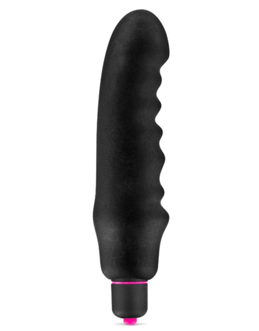  vibromasseur masseur noir waterproof silicone