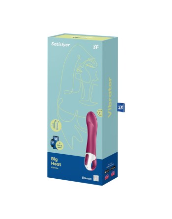 Vibromasseur chauffant connecté USB rouge Big Heat Satisfyer - CC597784