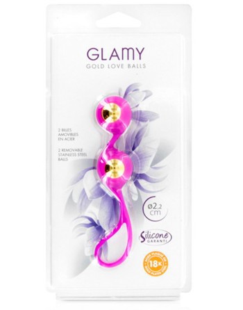  glamy : boules de geisha stimulateur anal plaqué or