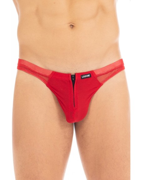  string rouge sexy avec double zip