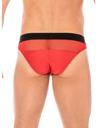 slip rouge avec ceinture lookme de chez votre en lingerie et sous vêtements pour homme.