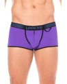  mini pants violet avec ceinture élastique et fermeture éclair pour homme